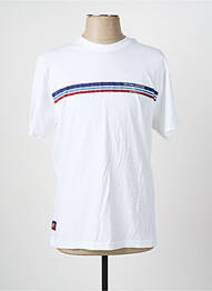 Tricou croială dreaptă mâneci scurte alb DAYTONA homme