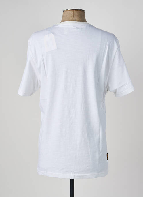 Tricou croială dreaptă mâneci scurte alb DAYTONA homme