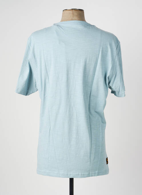 Tricou croială dreaptă mâneci scurte albastru DAYTONA homme