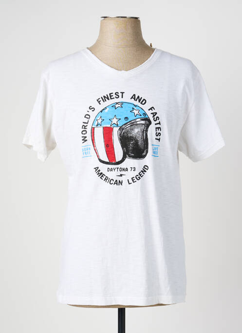 Tricou elasticitate mâneci scurte alb DAYTONA homme