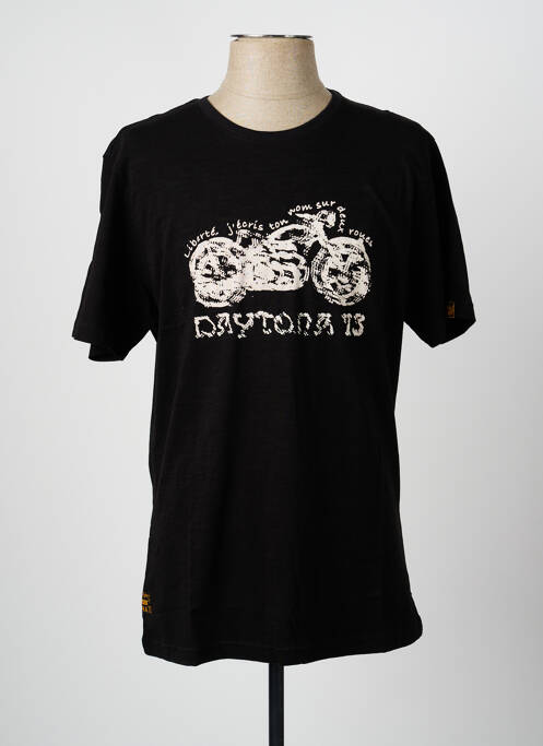 Tricou elasticitate mâneci scurte negru DAYTONA homme