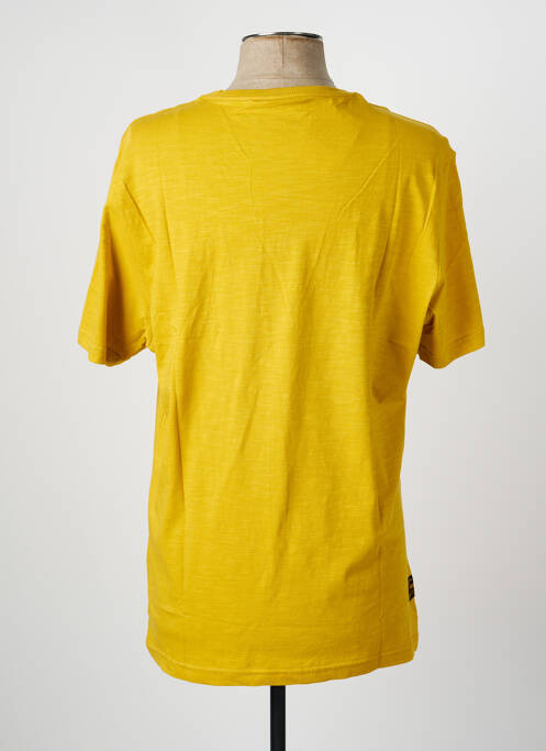 Tricou croială dreaptă mâneci scurte galben DAYTONA homme