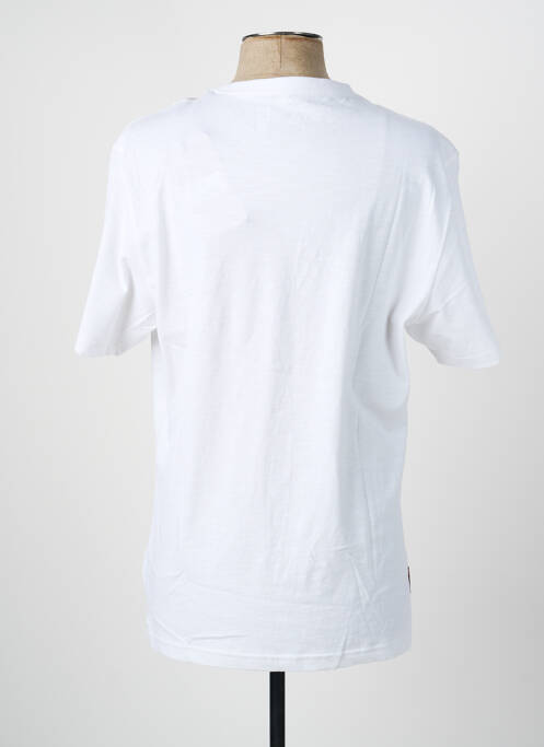 Tricou croială dreaptă mâneci scurte alb DAYTONA homme