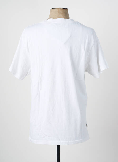Tricou croială dreaptă mâneci scurte alb DAYTONA homme