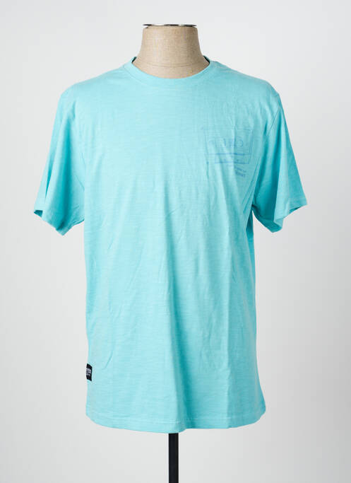 Tricou croială dreaptă mâneci scurte albastru DAYTONA homme