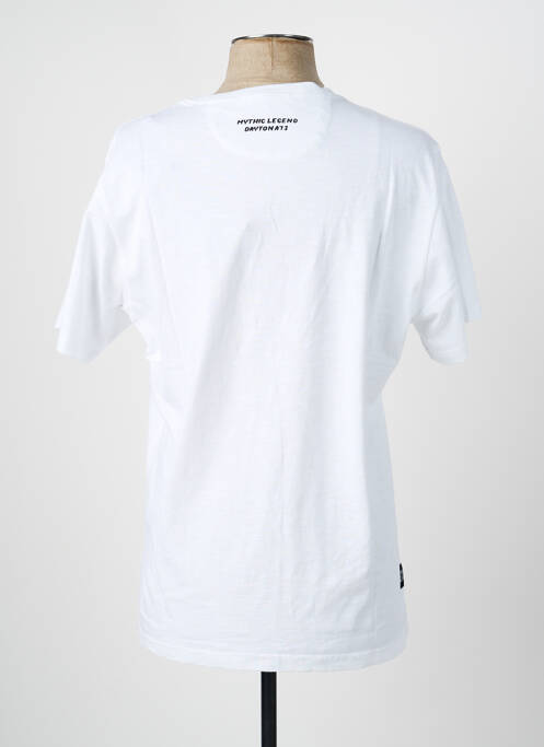 Tricou croială dreaptă mâneci scurte alb DAYTONA homme