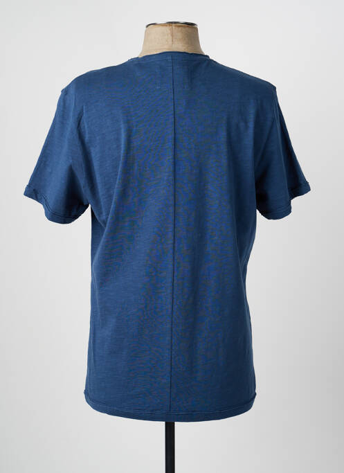 Tricou croială cambrată mâneci scurte albastru DAYTONA homme