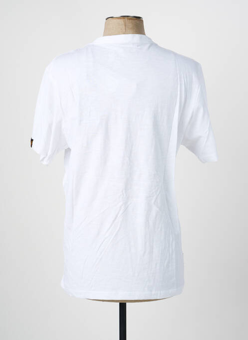 Tricou croială dreaptă mâneci scurte alb DAYTONA homme