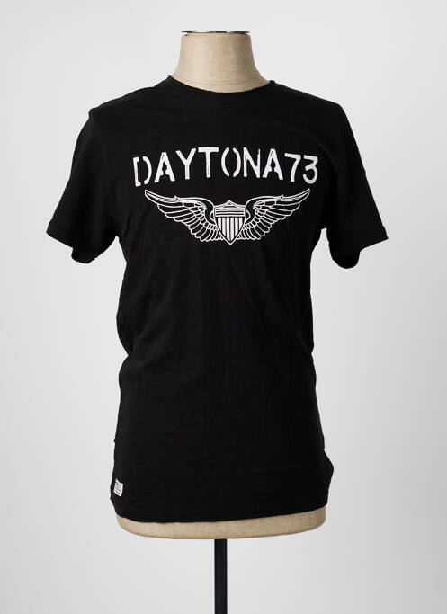 Tricou croială dreaptă mâneci scurte negru DAYTONA homme