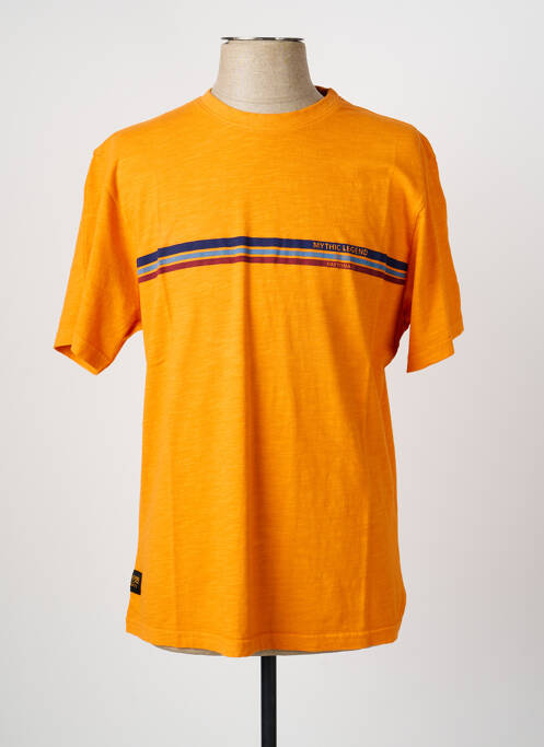 Tricou croială dreaptă mâneci scurte portocaliu DAYTONA homme