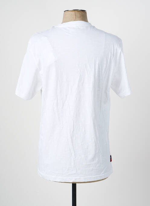 Tricou croială dreaptă mâneci scurte alb DAYTONA homme
