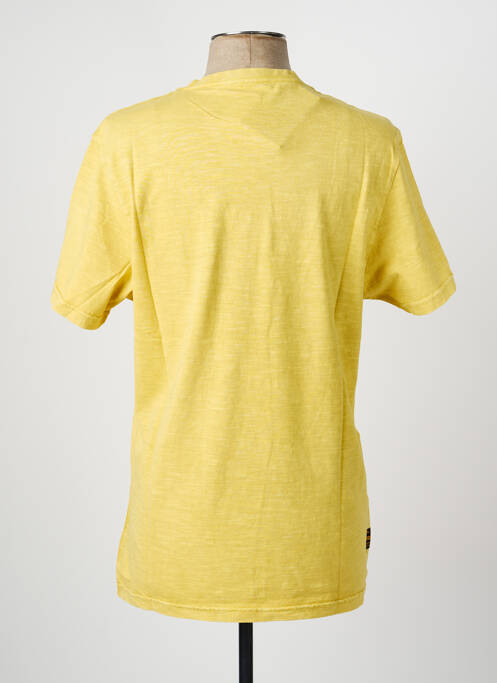 Tricou croială dreaptă mâneci scurte galben DAYTONA homme