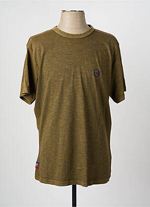 Tricou croială dreaptă mâneci scurte verde DAYTONA bărbat