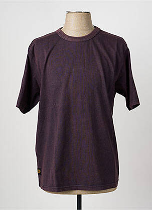 Tricou croială dreaptă mâneci scurte violet DAYTONA bărbat