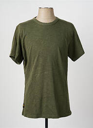 Tricou croială dreaptă mâneci scurte verde DAYTONA bărbat