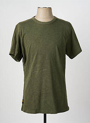 Tricou croială dreaptă mâneci scurte verde DAYTONA homme