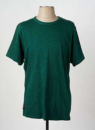 Tricou croială dreaptă mâneci scurte verde DAYTONA bărbat
