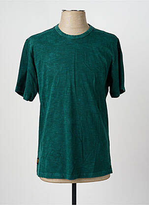 Tricou croială dreaptă mâneci scurte verde DAYTONA homme