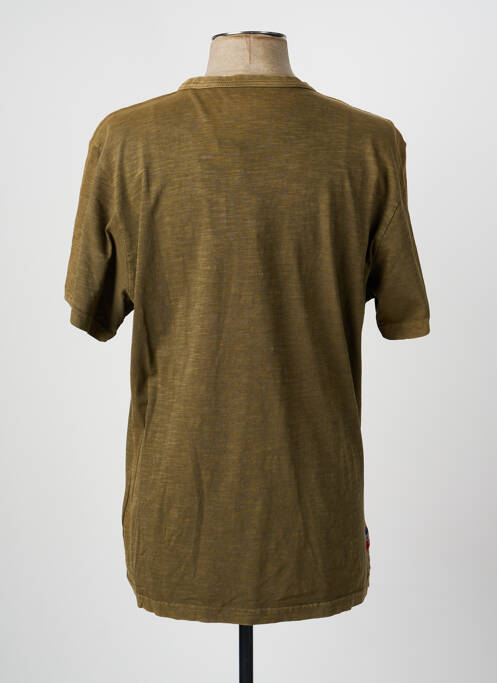 Tricou croială dreaptă mâneci scurte verde DAYTONA homme