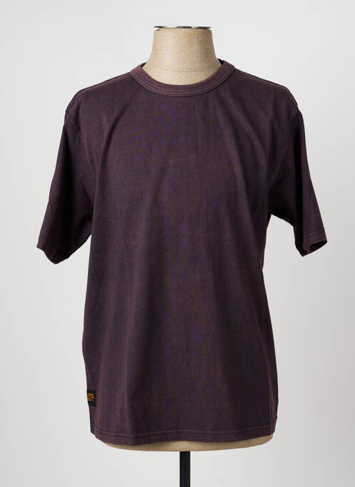 Tricou croială dreaptă mâneci scurte violet DAYTONA homme