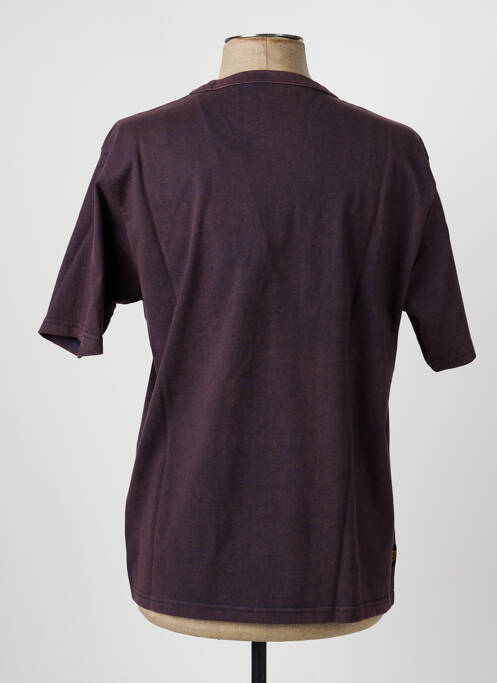 Tricou croială dreaptă mâneci scurte violet DAYTONA homme