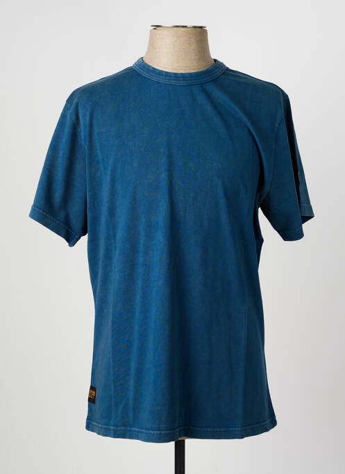 Tricou croială dreaptă mâneci scurte albastru DAYTONA homme