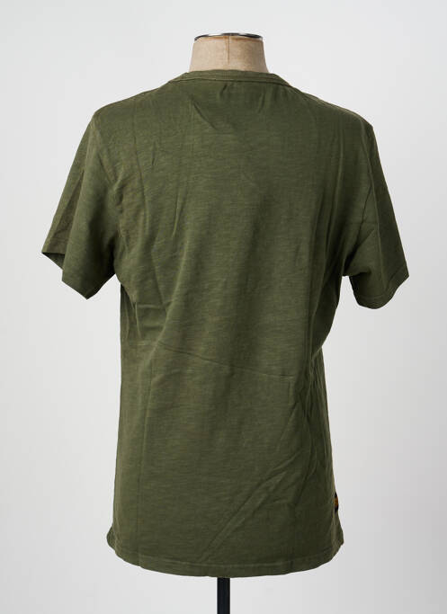 Tricou croială dreaptă mâneci scurte verde DAYTONA homme