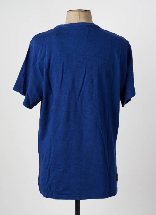 Tricou croială dreaptă mâneci scurte albastru DAYTONA homme