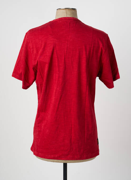Tricou croială dreaptă mâneci scurte roșu DAYTONA homme