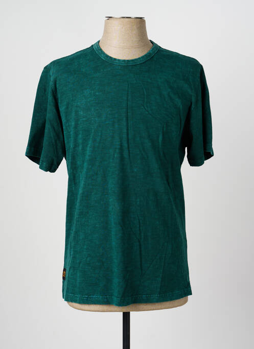 Tricou croială dreaptă mâneci scurte verde DAYTONA homme