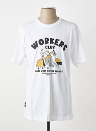 Tricou croială dreaptă mâneci scurte alb DAYTONA bărbat
