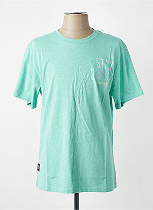 Tricou croială dreaptă mâneci scurte verde DAYTONA homme