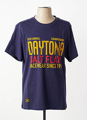 Tricou elasticitate mâneci scurte albastru DAYTONA bărbat