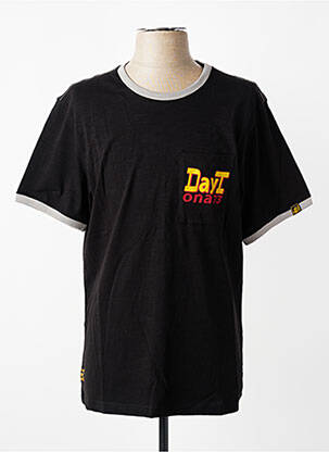 Tricou croială cambrată mâneci scurte negru DAYTONA bărbat
