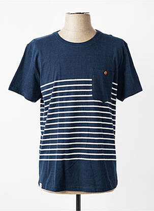 Tricou elasticitate mâneci scurte albastru D73 bărbat