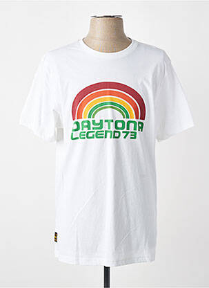 Tricou elasticitate mâneci scurte alb DAYTONA bărbat