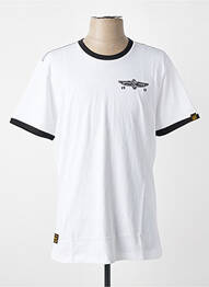 Tricou croială dreaptă mâneci scurte alb DAYTONA bărbat