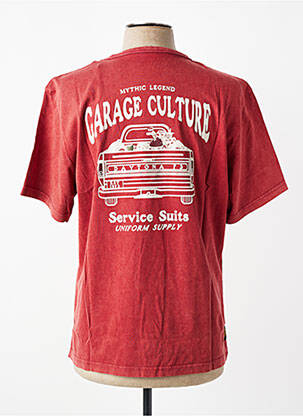 Tricou croială dreaptă mâneci scurte roșu DAYTONA bărbat