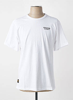 Tricou croială dreaptă mâneci scurte alb DAYTONA bărbat