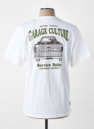 Tricou croială dreaptă mâneci scurte alb DAYTONA bărbat
