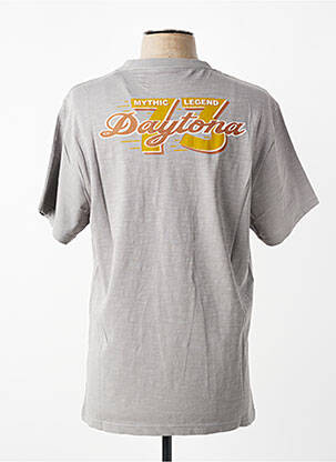 Tricou țesătură melanj mâneci scurte gri DAYTONA bărbat