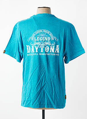 Tricou croială cambrată mâneci scurte albastru DAYTONA bărbat