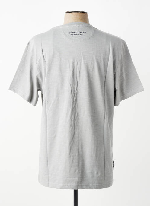 Tricou croială dreaptă mâneci scurte gri DAYTONA homme