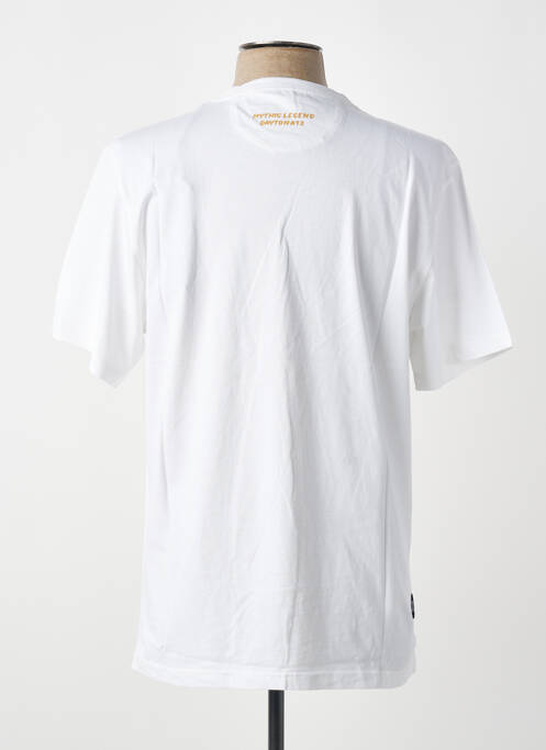 Tricou croială dreaptă mâneci scurte alb DAYTONA homme