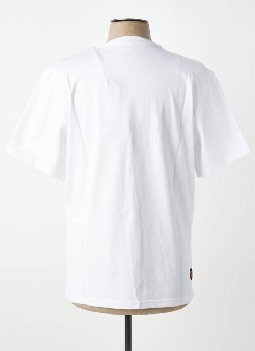 Tricou croială dreaptă mâneci scurte alb DAYTONA homme