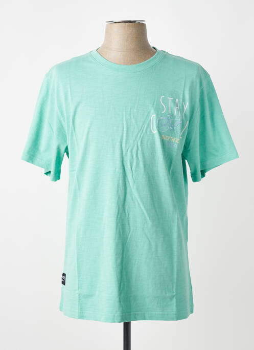 Tricou croială dreaptă mâneci scurte verde DAYTONA homme