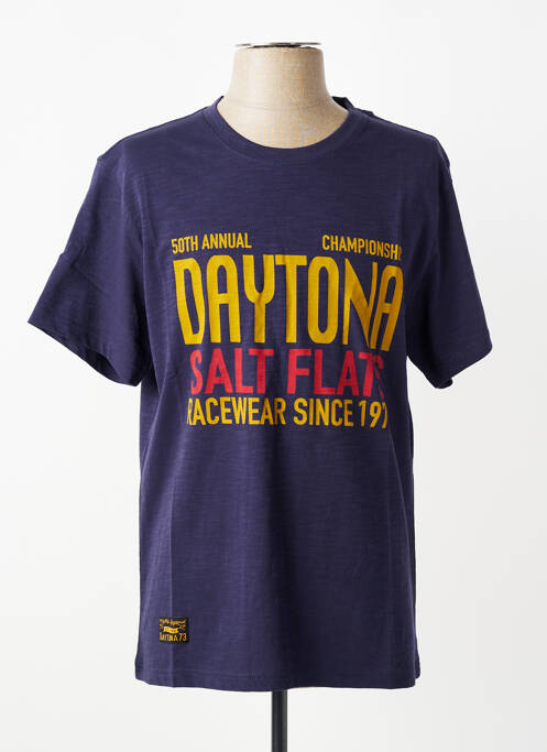 Tricou elasticitate mâneci scurte albastru DAYTONA homme