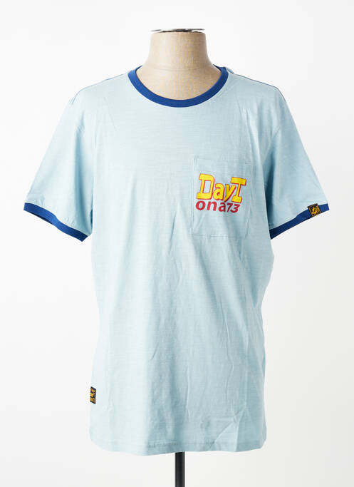 Tricou croială cambrată mâneci scurte albastru DAYTONA homme