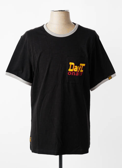 Tricou croială cambrată mâneci scurte negru DAYTONA homme
