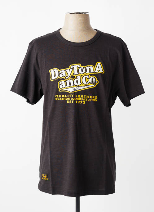 Tricou elasticitate mâneci scurte negru DAYTONA homme